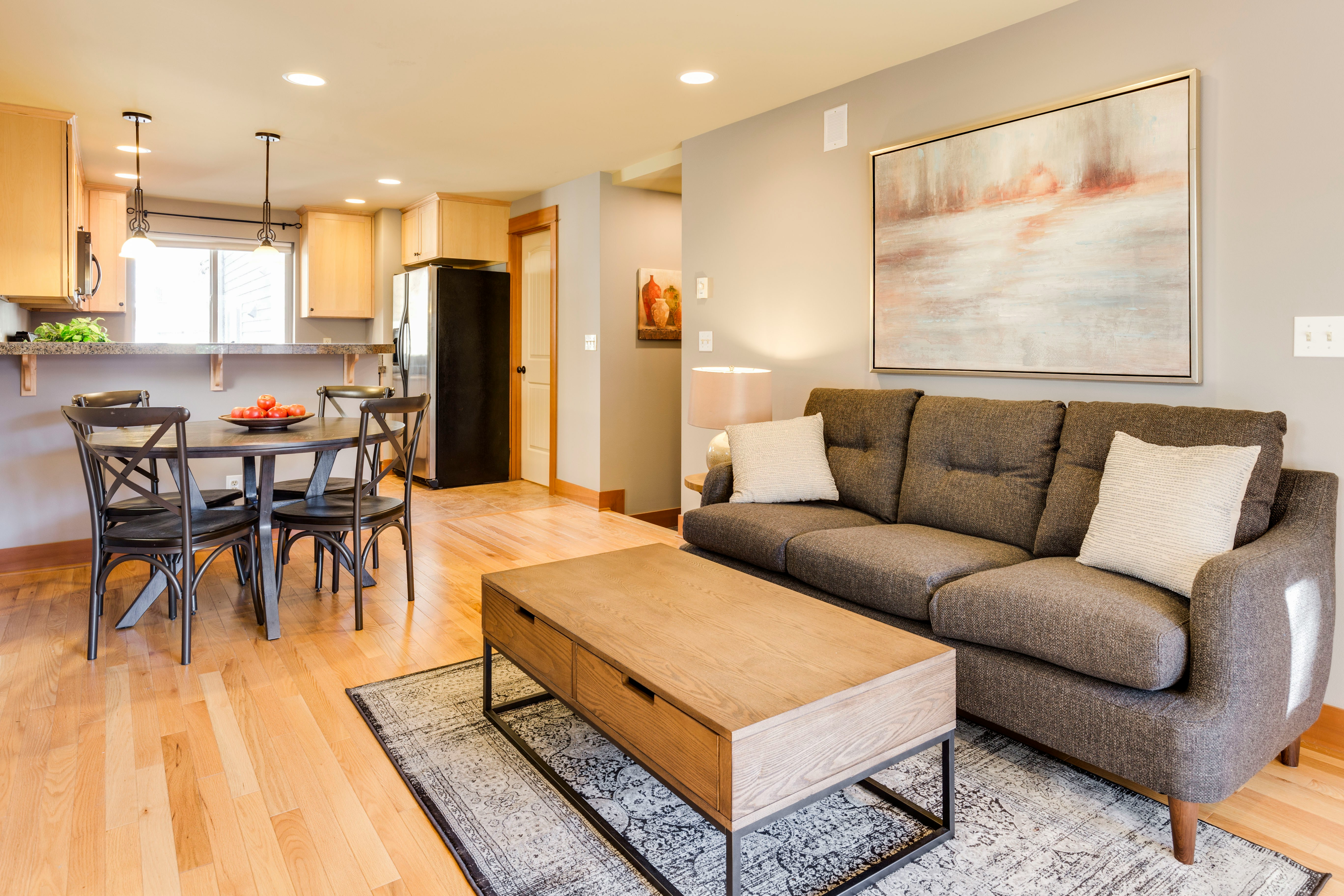 A living room with couch